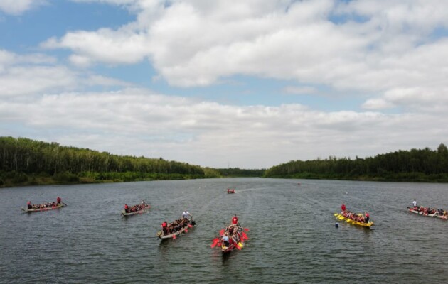 20. Sparkassencup der Schulen im Drachenboot