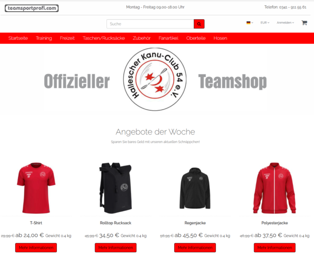 Neuer Vereins-Shop